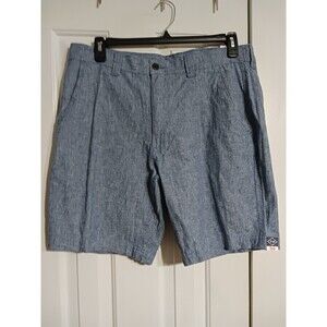 NWT Men's St. John's Bay 9" Linen Stretch Fabric Chino Shorts Size 44 Navy